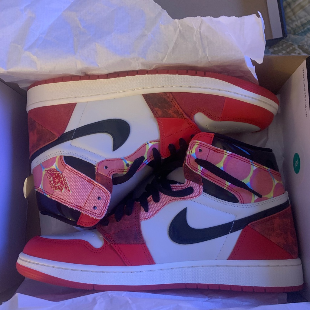Jordan 1 Retro High Og Spider-Man Across The Spider Verse Edition Size 12